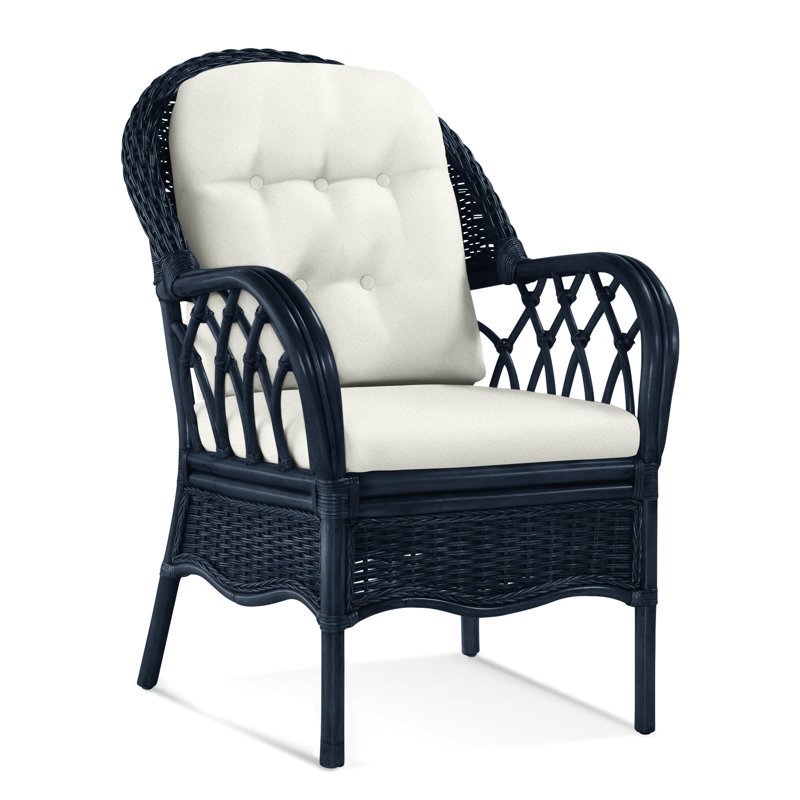 Chaise avec accoudoirs rembourrée Everglade, Marine, Bleu marine de base; 0317-61