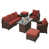 Brown Frame/Red Cushion