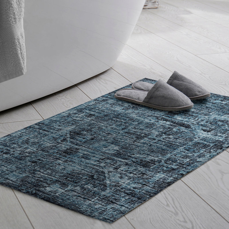 Tapis intérieur / extérieur en polyester tissé à la machine Fenwick, Rectangle 1 pi 8 po x 2 pi 6 po