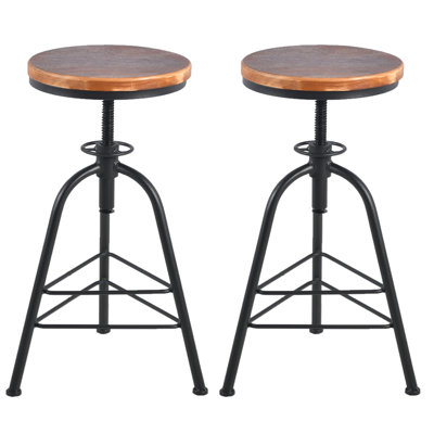 Tabouret pivotant en bois massif Jomarion