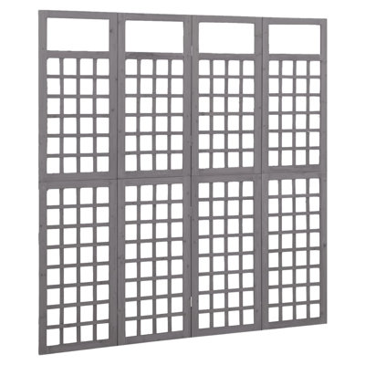 Room Divider/Trellis Folding Privacy Screen for Bedroom Solid Wood Fir