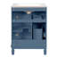 Meuble-lavabo de salle de bain avec lavabo en céramique, petite armoire de salle de bain, armoire moderne avec 2 tiroirs et tablette réglable
