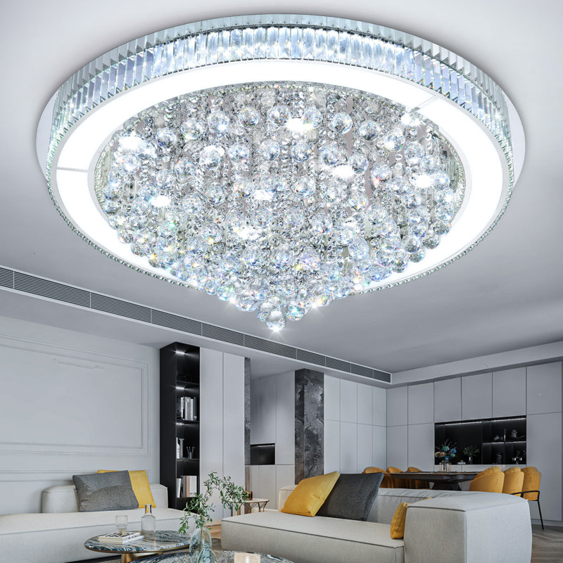 Lustre en cristal Glam argenté, Argent