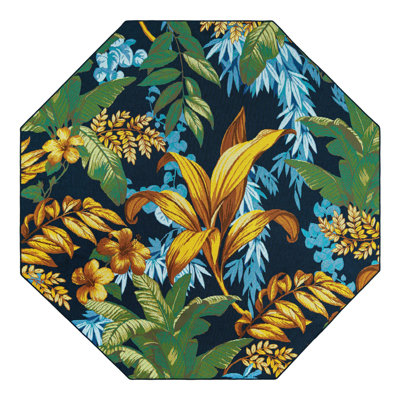 Brett Floral Blue/Yellow Indoor / Outdoor Area Rug