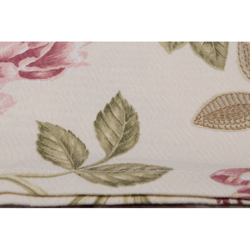 Luxurious King Pique Bedspread, 100% Cotton, Pink, Ecru & Beige | Non-Elastic, Machine Washable (30°C), 8.3 oz/sq yd | Soft, Stylish Bedding for Ultimate Comfort and Elegance