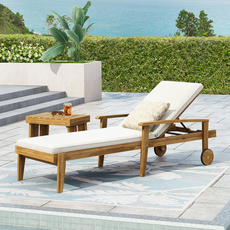 Chaise longue Jason, Teck