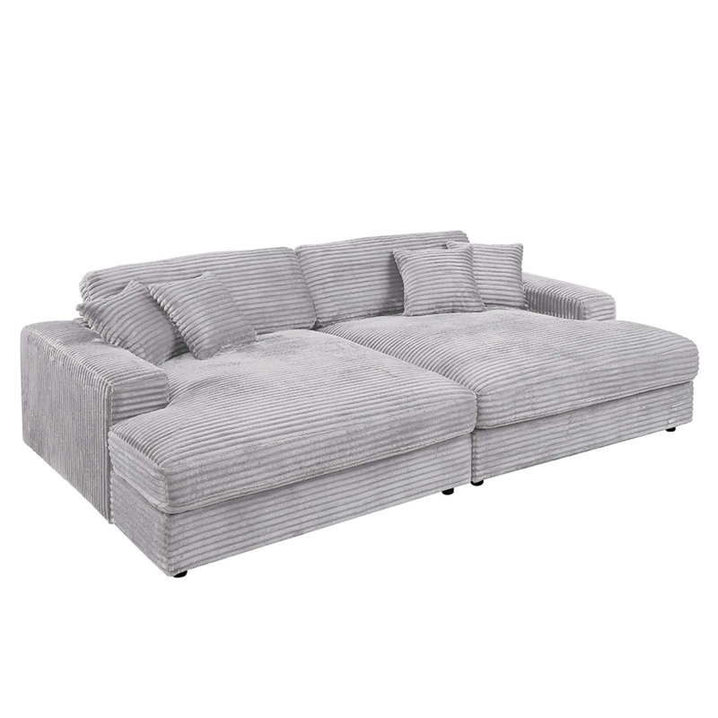 Canapé modulaire Hild 112 po avec 4 coussins Hilde