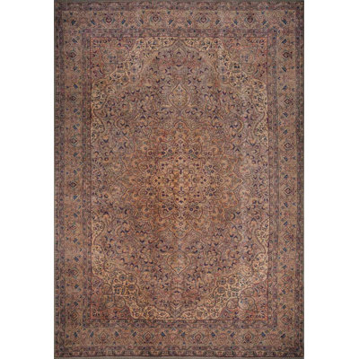Tapis brun à motif tissé rétro