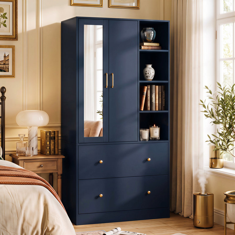 Armoire de chambre Raybin, Bleu