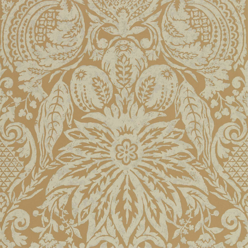 Mitford Damask Wallpaper, Antique Gold
