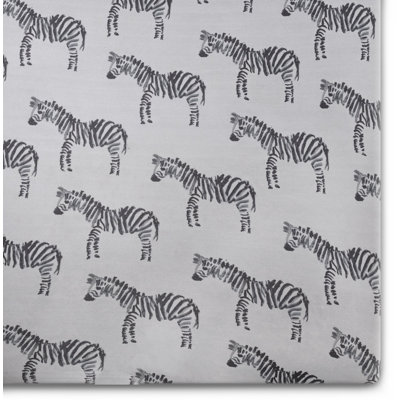 Oilo Studio – Organic Zebra Jersey Fitted Crib Sheet, Ultra-Soft & Breathable, Snug Fit for Standard Cribs & Toddler Beds