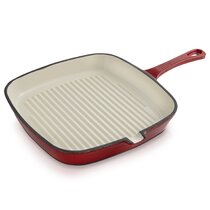 1 ct Cravings by Chrissy Teigen 12 inch Enameled Cast Iron Even Heat Skillet Pan