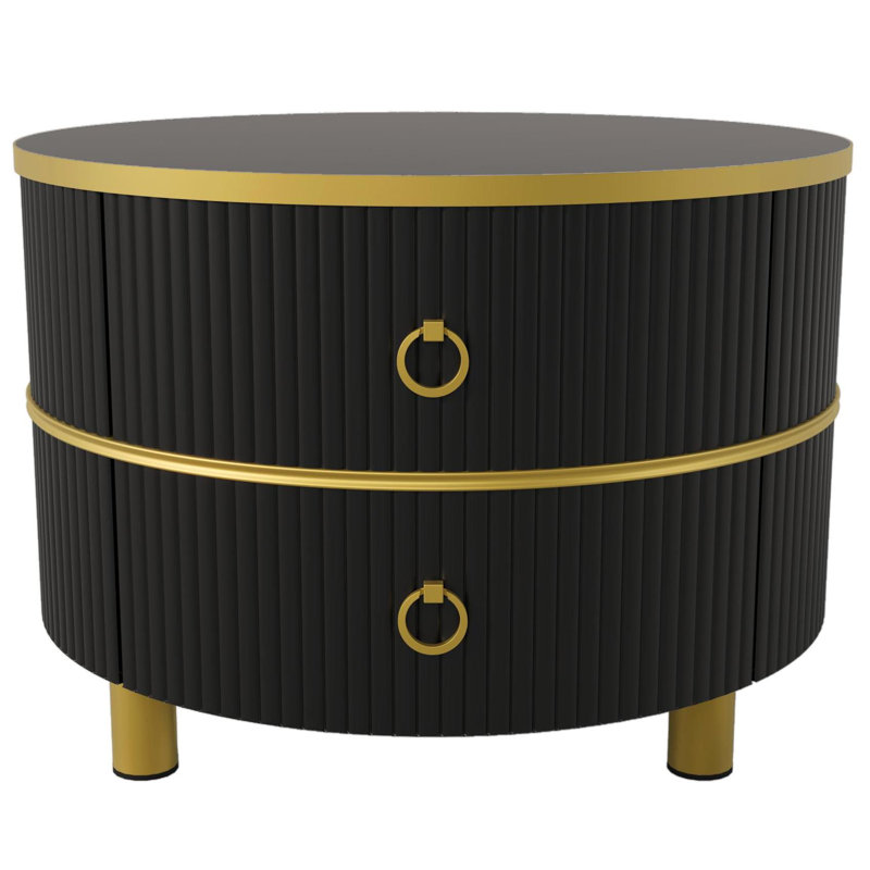 Aveanna Coffee Table with Storage, Brown/Black, Black