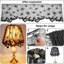 Ensemble de décoration d'Halloween 11 pièces: écharpe de cheminée, nappe, chemin de table et abat-jour pour la fête d'Halloween d'intérieur