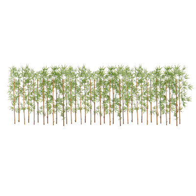 Adcock 5ft Artificial Bamboo Tree, 36 Pack Privacy Fence Decor - Real Bamboo Pole with UV Resistant Leaves