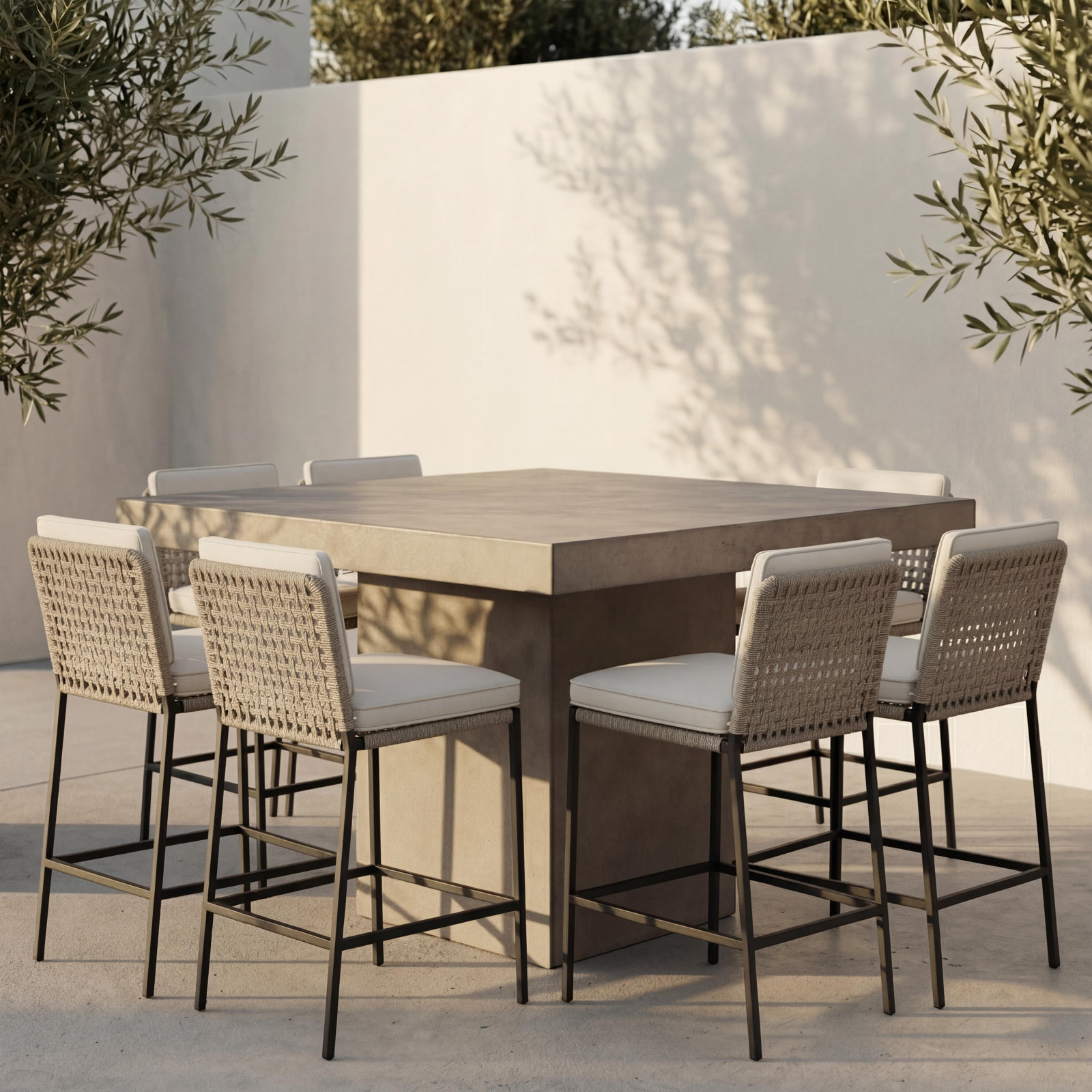 Kareen Dining Table, Bar Table (41.75" Height), Dark Gray