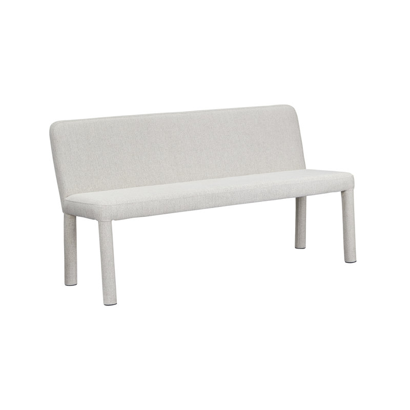 PLACE DINING BANQUETTE LIGHT GREY, Light Grey Basketweave