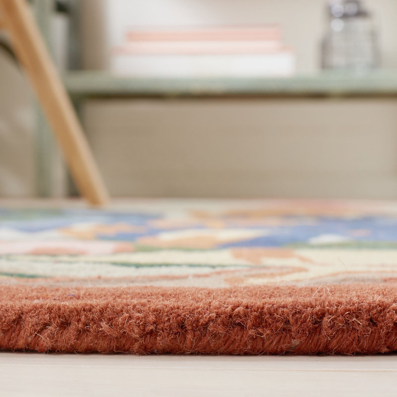 Novelty Hand Tufted Wool Animal Print Rug, Round 3'