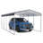 12x20 ft Heavy Duty Metal Carport with Galvanized Steel Roof - Garage Shelter for Cars, Trucks, Boats, ATVs, Tractors & Motorcycles-125228914