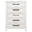 Loane 5-Drawer Bedroom Chest Distressed White