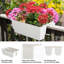 Pot à fleurs Lliwen Railing - Boîte à fleurs 20,75 pouces avec bonde de drainage - Boîte à fleurs extérieure de 6 gallons - Jardinière pour terrasse, porche ou balcon par Pure Garden-1897313121-1938908947