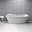 Baignoire de trempage autoportante en acrylique 70 "avec bonde et plateau en bambou Streamline-1437622654