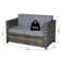 130cm Wide Outdoor Rectangle Loveseat with Cushions