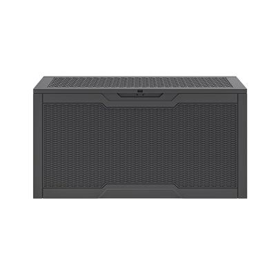 100 Gallon Outdoor Storage Deck Box Large Resin Patio Bench Lockable Container by Edrosie Inc