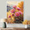 Pivoines à l'automne Hillside II - pivoines, art mural encadré