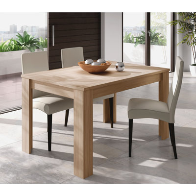 Emmy-Lou Beech Metal Base Dining Table