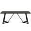 Grande table de salle à manger de 71 po pour 6 à 8 personnes, table de salle à manger rectangulaire moderne avec structure en métal robuste, mobilier de maison et de bureau polyvalent, noir