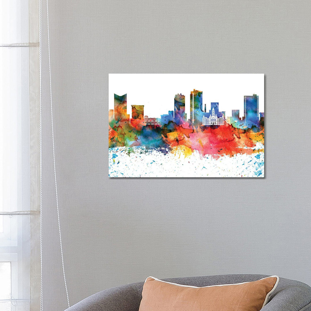 Fort Worth Skyline by WallDecorAddict - Wrapped Canvas Painting