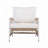 3-Piece Outdoor Furniture Set with 2 Chairs & Glass Top Side Table