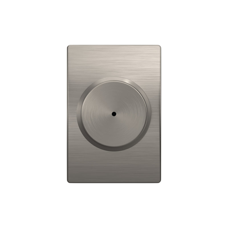 F Series Bowery Privacy Knobset with Century Rosette, Satin Nickel