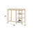 Nyssa Buttermilk Finish 3Pcs Counter Height Set