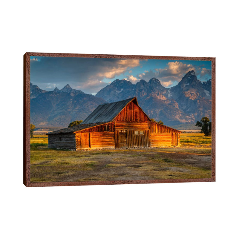 Old Barn by Sergio Lanza - Print on Canvas, 101.6 cm H x 66.04 cm W, Brown Framed Canvas