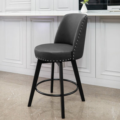 Gustavus Swivel Upholstered Counter Stool