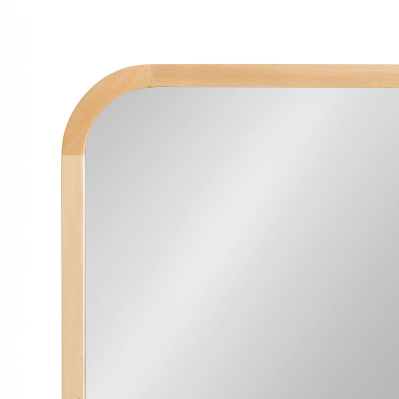 Gravley Wood Flat Mirror, Natural Wood, 36" x 24"