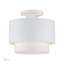 Plafonnier semi-encastré blanc moyen 2 lumières Acklin-236494884-236494885