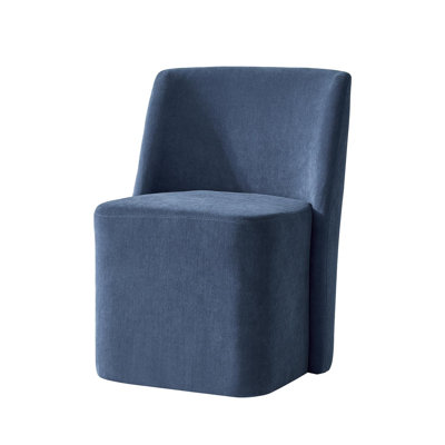Chaise de salle à manger rembourrée avec roulettes H 32,75 po Leonas 