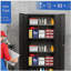 Armoire de rangement en métal 72 po H, armoire verrouillable en acier à outils noir avec portes et 4 tablettes, grands classeurs pour systèmes de rangement de garage, classeur verrouillable pour bureau personnel, salle de classe / garde-manger