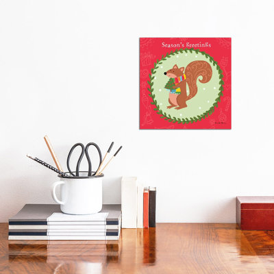 Woodland Friends III 1 Piece Wrapped Canvas Wall Art