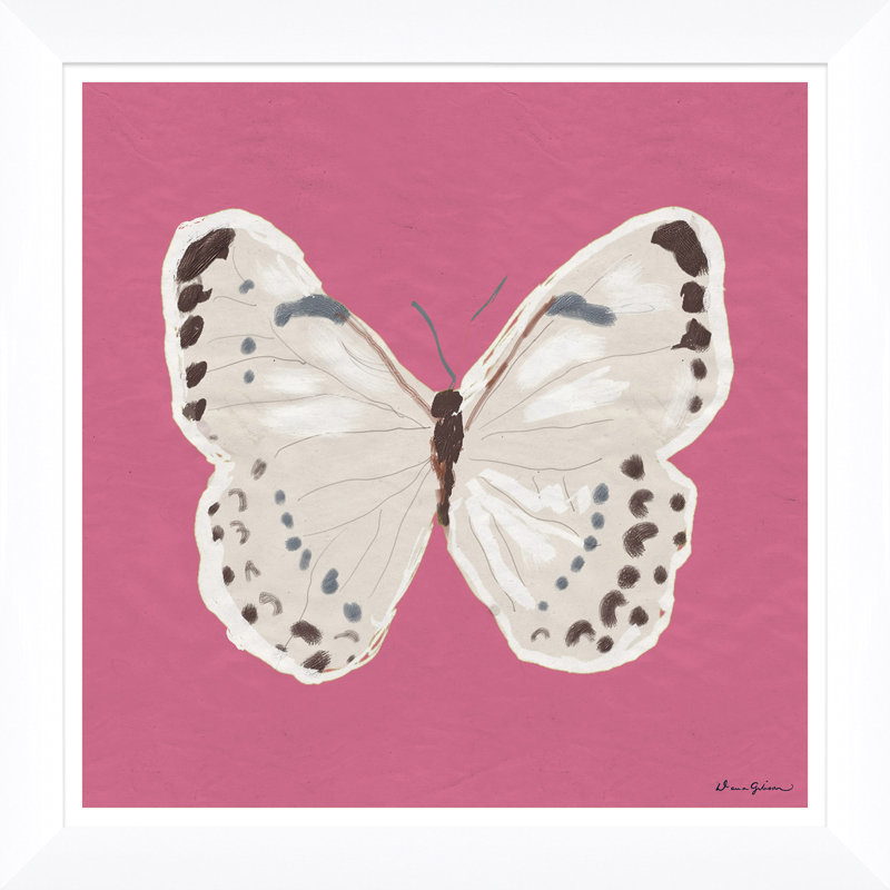 White Monarch In Pink Giclee Print by Dana Gibson