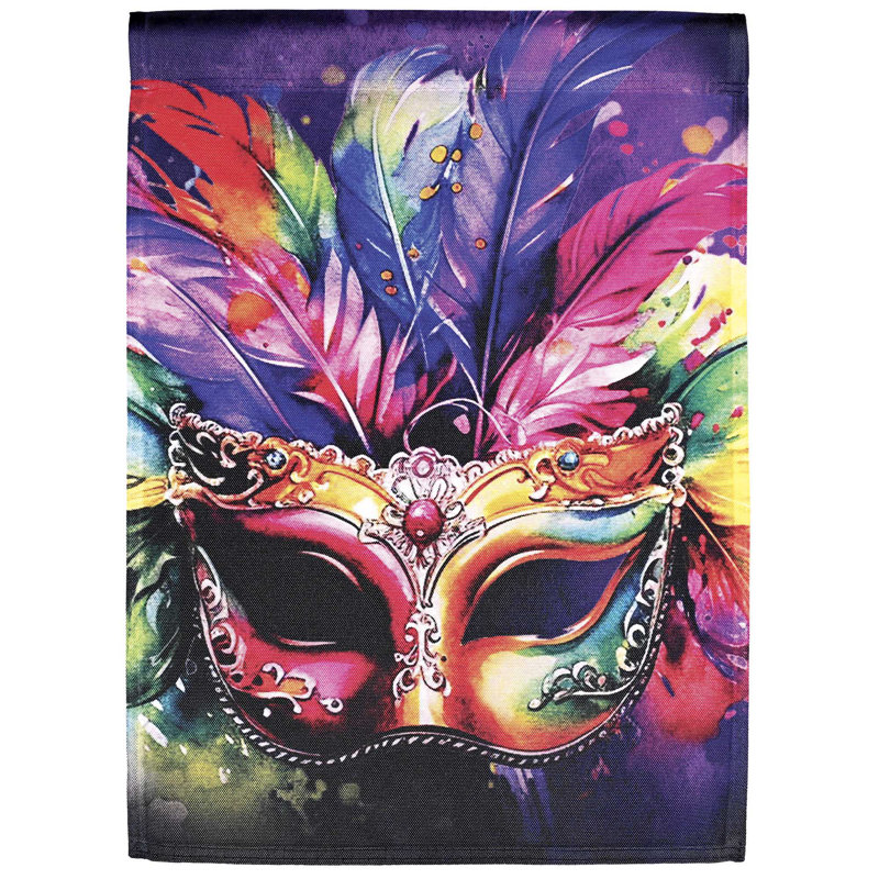 Drapeau drapeau Mardi gras, H 44 po x l 30 po