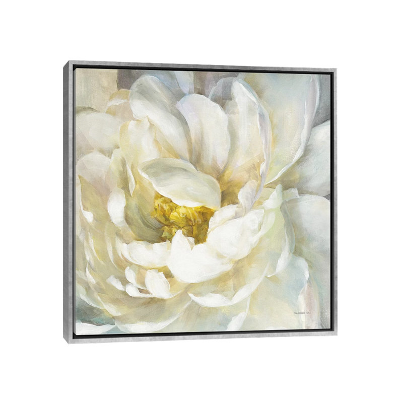 " Summer Joy II " by Danhui Nai, Silver Framed Canvas, 26" H x 26" W x 1.5" D, No Mat