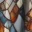 Earth Tones Marble Mosaic Elegance - Rideau occultant en marbre marbré abstrait - 1 panneau-107534973