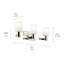 Éclairage pour meuble-lavabo 3 lumières Keison-1591616006