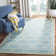 Rodgers Hand Woven Flat Weave Wool/Cotton Geometric Rug in Light Blue/Ivory