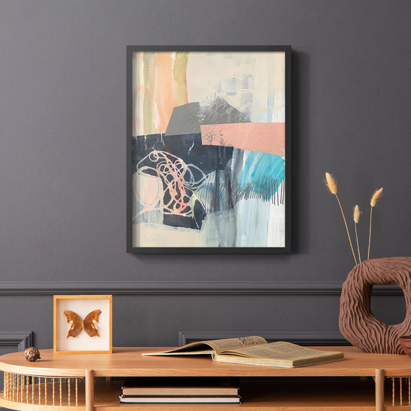 «Reduction II», reproduction encadrée - bois massif, Noir, H 20 po x l 16 po