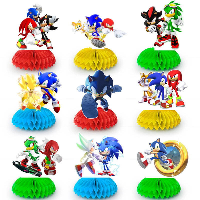 Ensemble de centres de table Sonic, 9 pièces